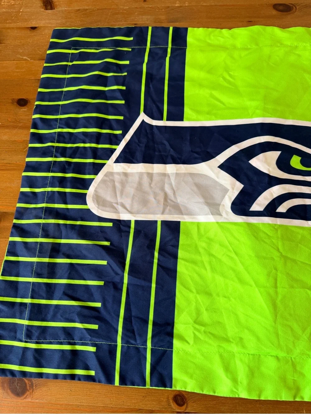 Officially licensed Seattle Seahawks standard pillow sham Green Blue Football